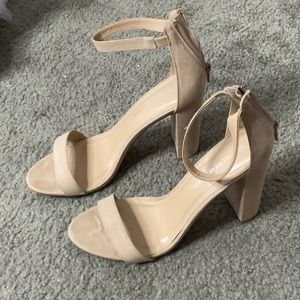 Nude Chunky Heels